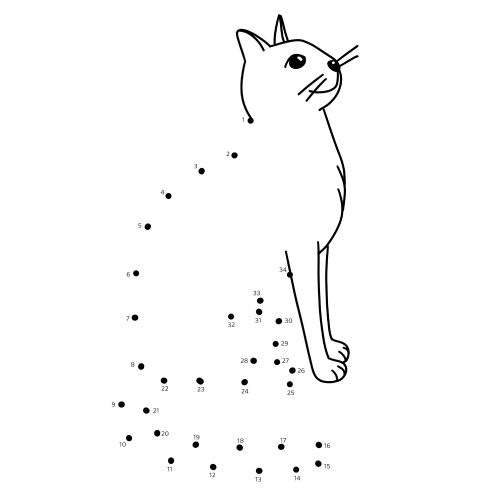 Zahlenbild – Katze