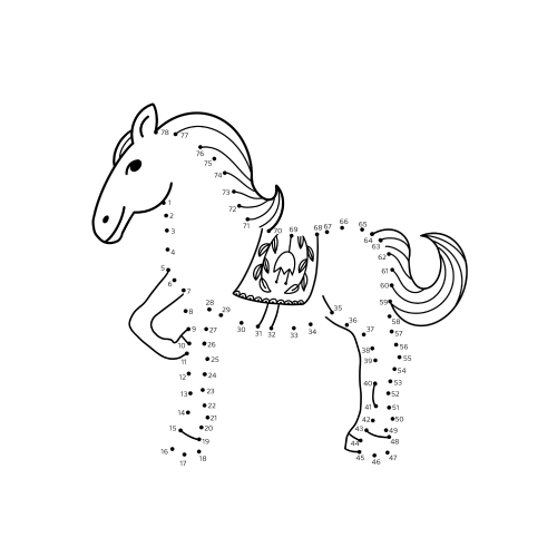 Zahlenbild – Pferd