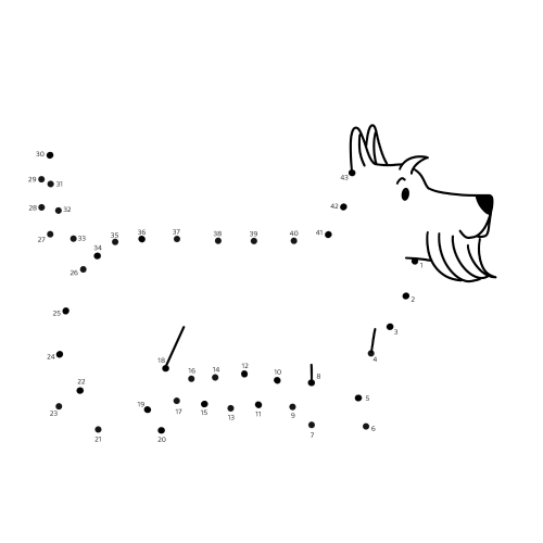 Zahlenbild – Hund